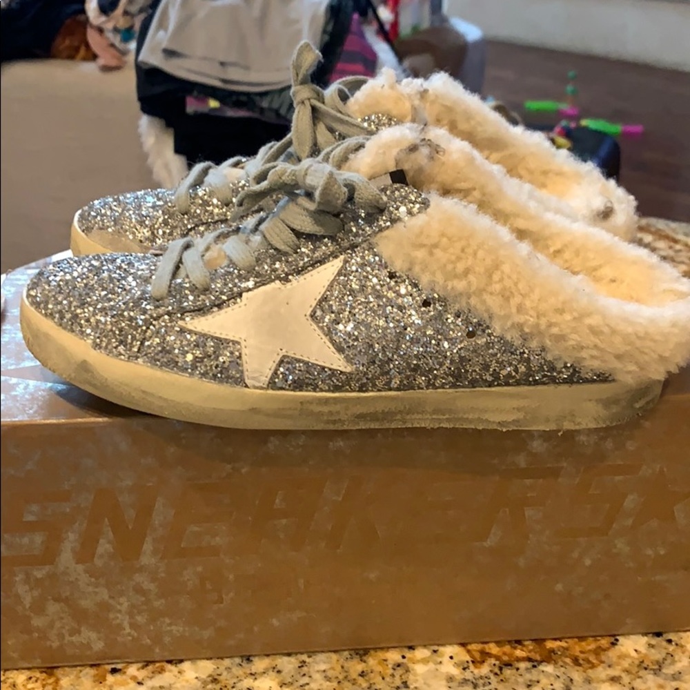 Golden Goose Sabot Superstar Shearling Sneaker